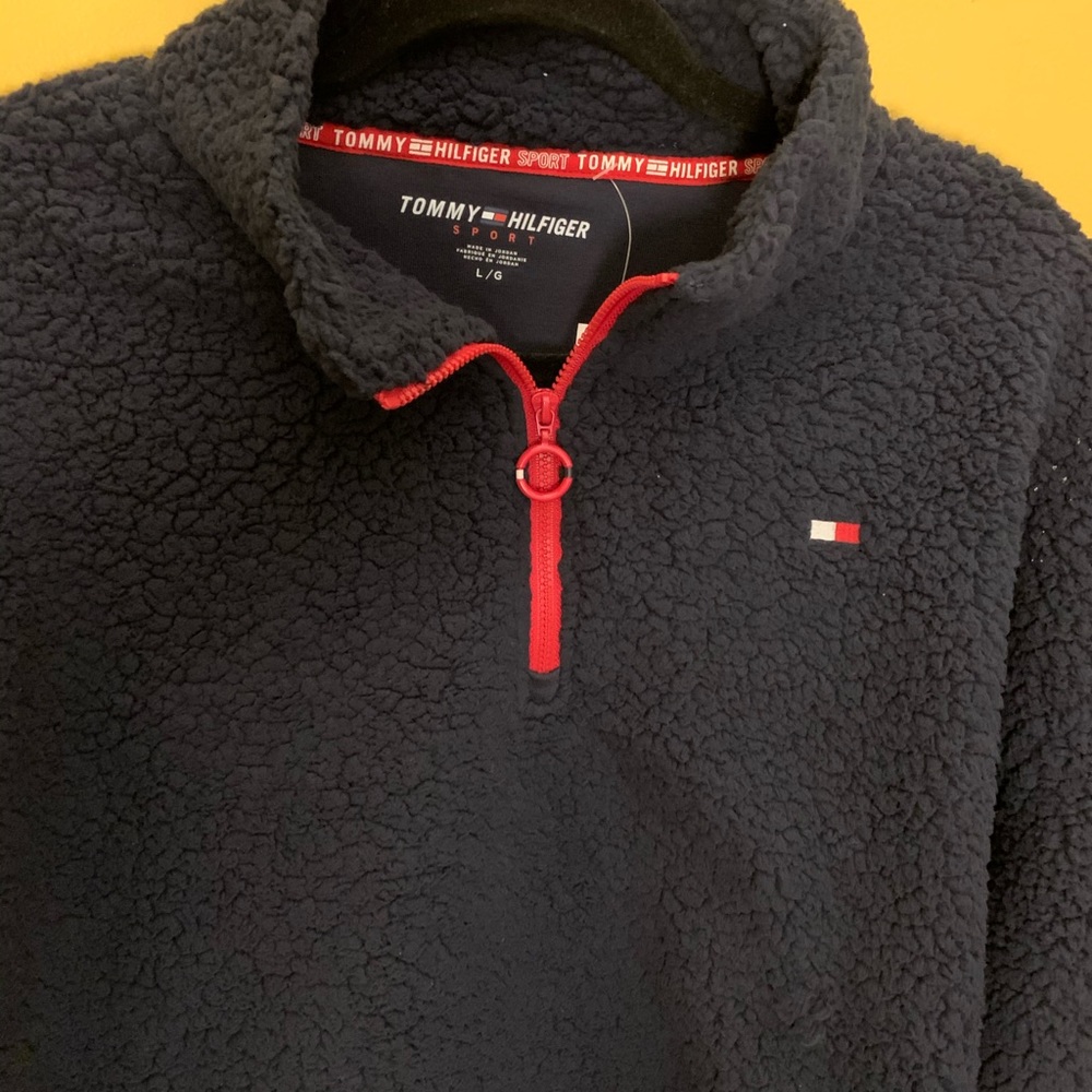 Tommy Hilfiger Half Zip Sherpa - Picture 2 of 3